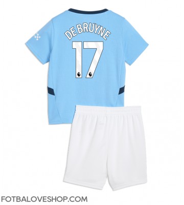 Manchester City Kevin De Bruyne #17 Dětské Domácí Dres 2024-25 Krátký Rukáv (+ trenýrky)